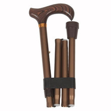 Load image into Gallery viewer, Folding Adjustable Derby Handle Cane
