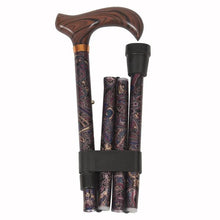 Load image into Gallery viewer, Folding Adjustable Derby Handle Cane
