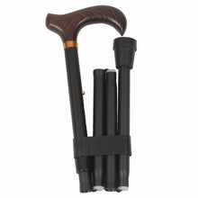 Load image into Gallery viewer, Folding Adjustable Derby Handle Cane
