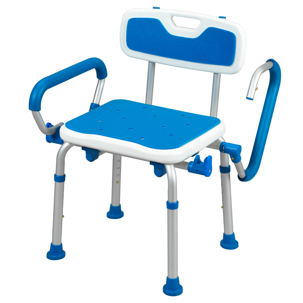 7107 / Foam Padded Bath Safety Seat With Back and Swing Away Arms