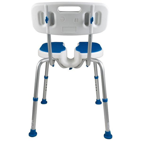 7105 / Foam Padded Bath Shower Safety Seat with Hygienic Cutout and Backrest